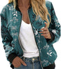 Veste Bomber à Motif Floral pour Femmes