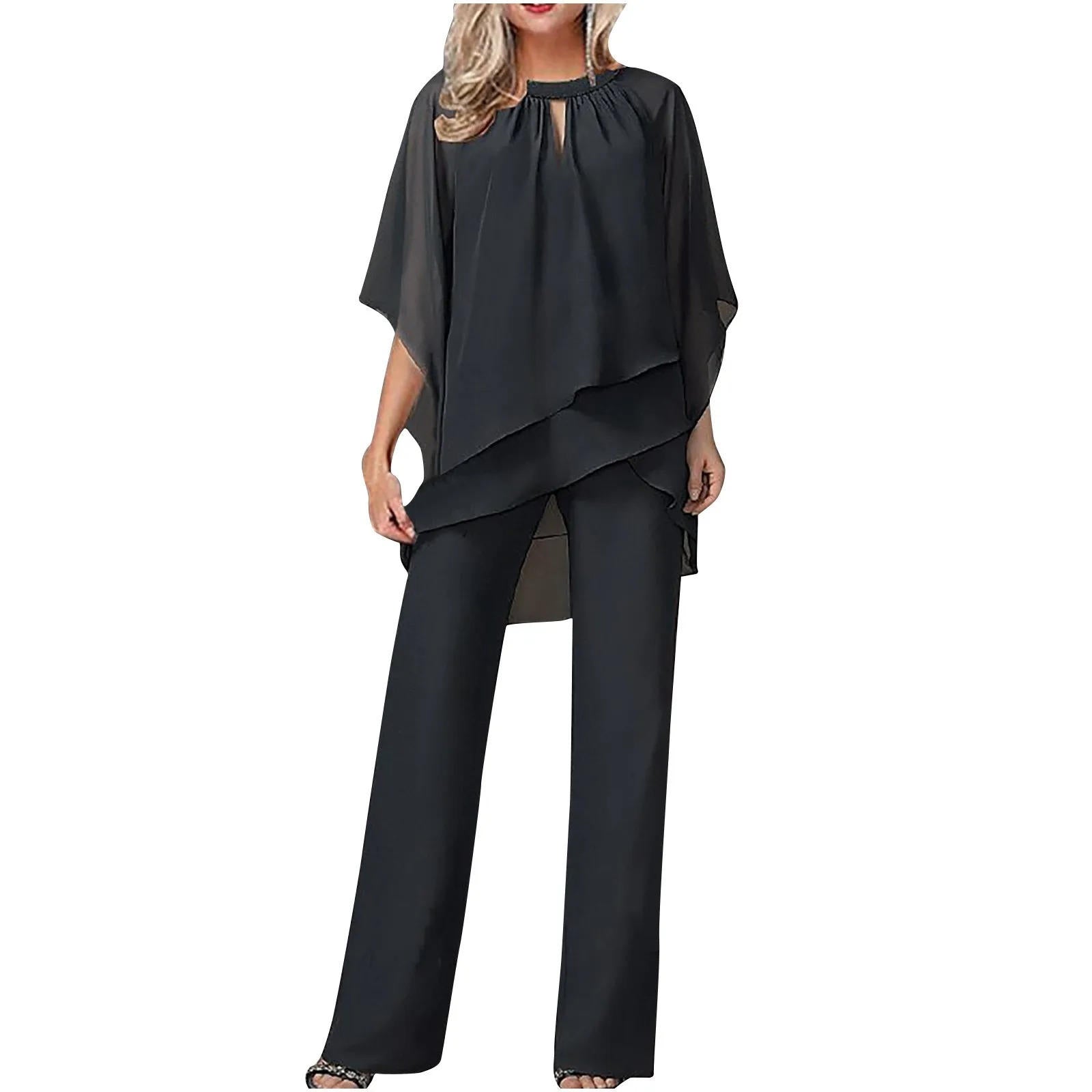 Pantalon tailleur formel en chiffon pour femmes