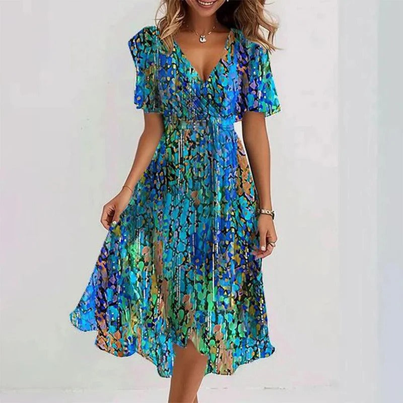 Robe longue à imprimé floral pour Femmes