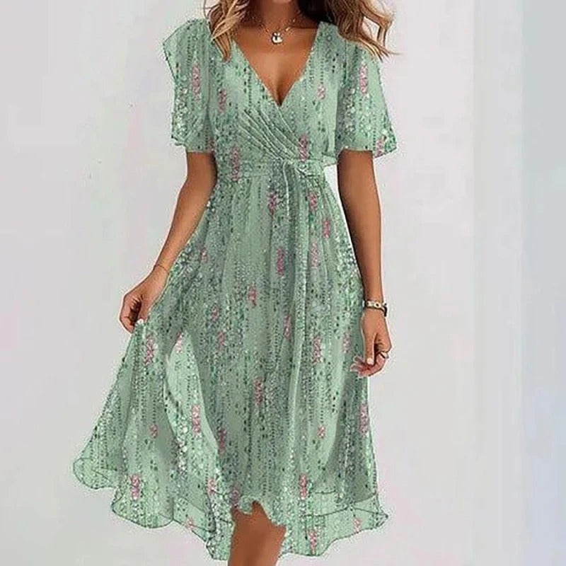 Robe longue à imprimé floral pour Femmes