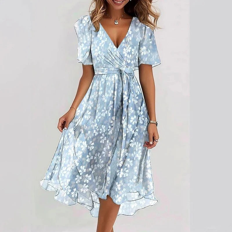Robe longue à imprimé floral pour Femmes