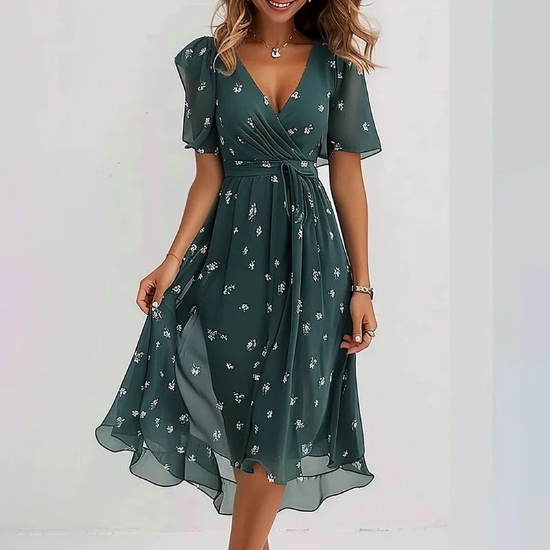Robe longue à imprimé floral pour Femmes