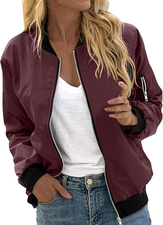 Veste Bomber à Motif Floral pour Femmes