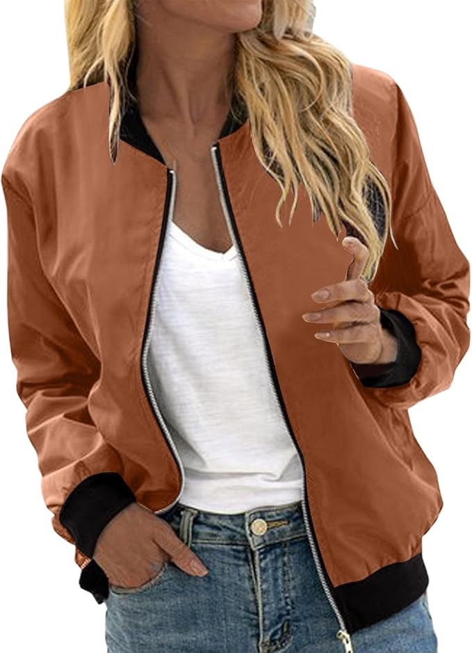 Veste Bomber à Motif Floral pour Femmes