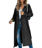 Trenchcoat Long Classique en Tons Unis pour Femmes