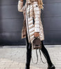 Manteau Long en Duvet avec Col en Fourrure pour Femmes