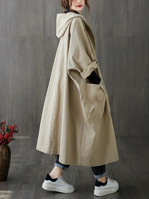 Trenchcoat Long Imperméable pour Femmes