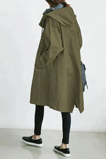 Trench Habillé à Capuche pour Femmes