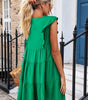 Robe Mini à Volants et Décolleté en V pour Femmes