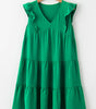 Robe Mini à Volants et Décolleté en V pour Femmes