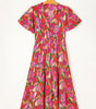 Robe Maxi à Imprimé Floral Taille Smockée pour Femmes