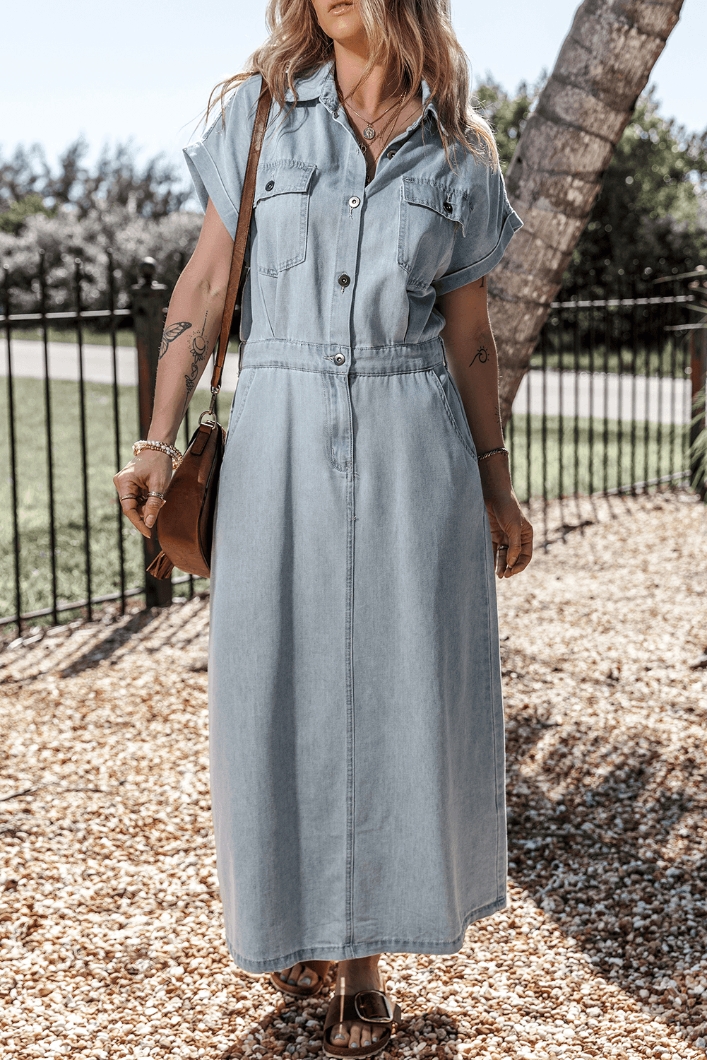 Robe Midi en Denim Élégante pour Femmes