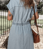 Robe Midi en Denim Élégante pour Femmes