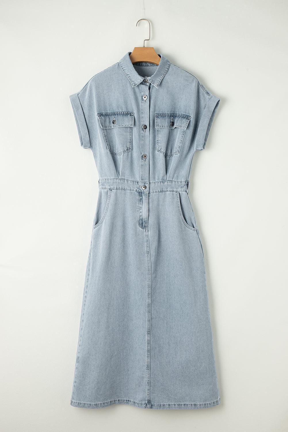 Robe Midi en Denim Élégante pour Femmes