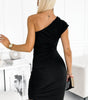 Robe Bodycon Épaule Unique pour Femmes