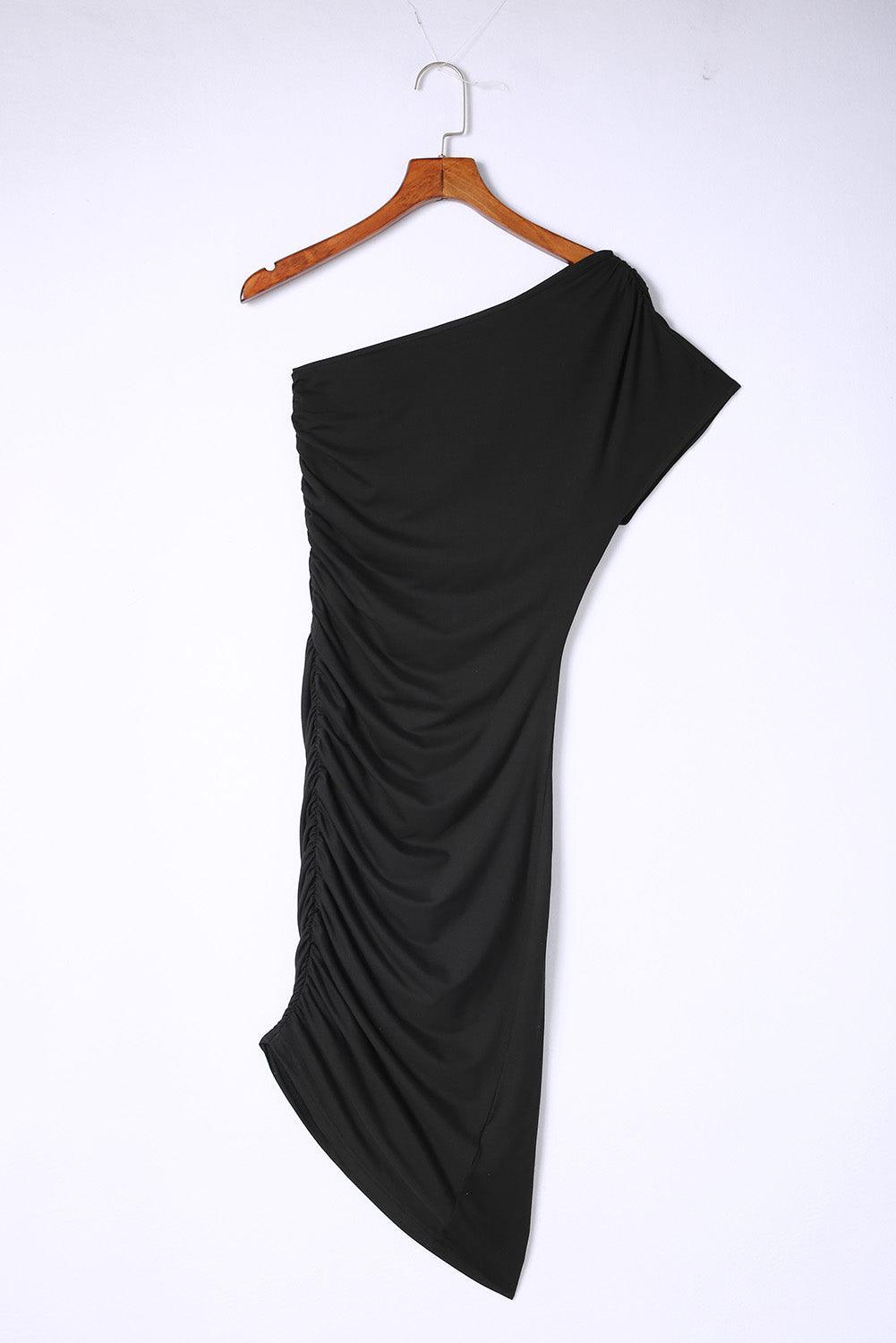 Robe Bodycon Épaule Unique pour Femmes