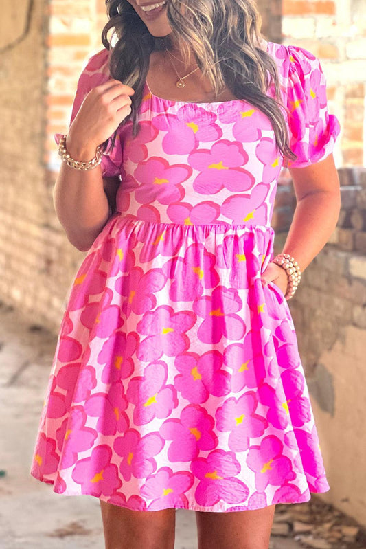 Robe Fleurie Émpire Élégante pour Femmes