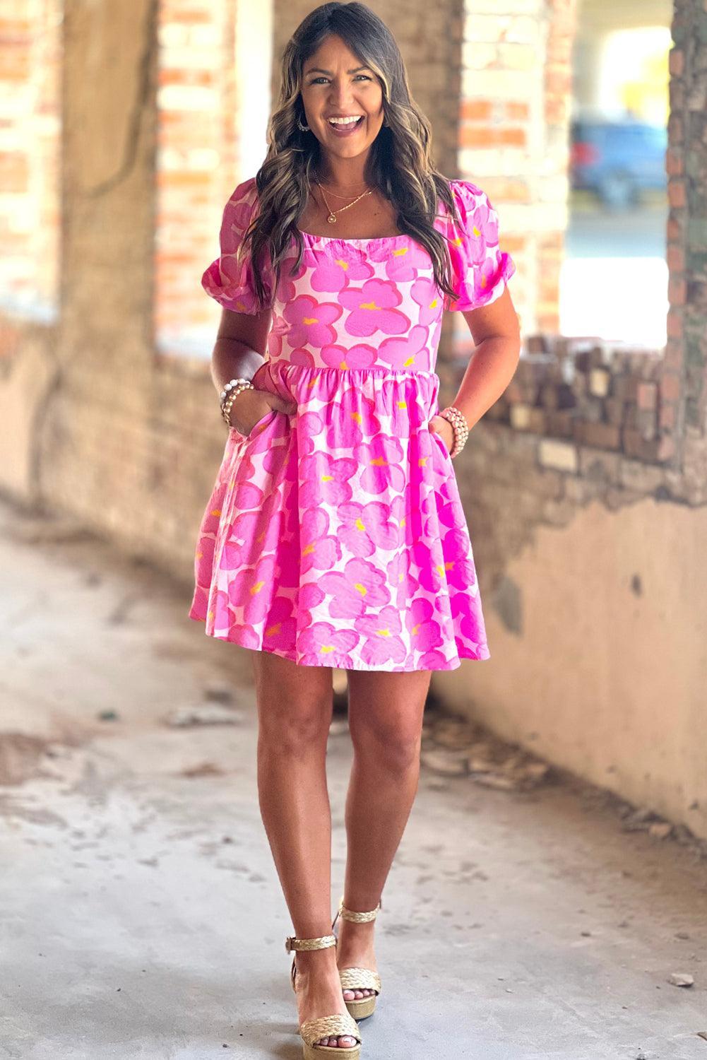 Robe Fleurie Émpire Élégante pour Femmes