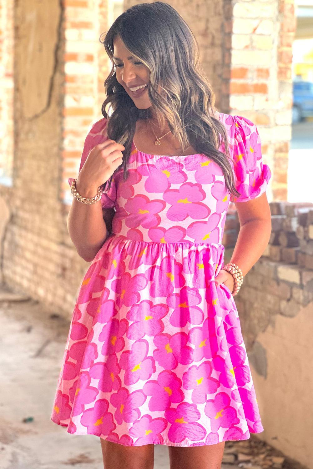 Robe Fleurie Émpire Élégante pour Femmes