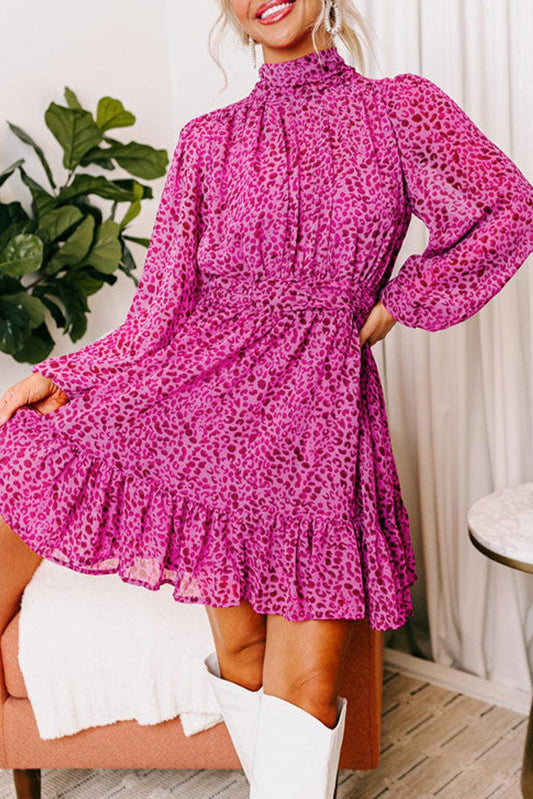 Robe Élégante à Manches Bouffantes pour Femmes