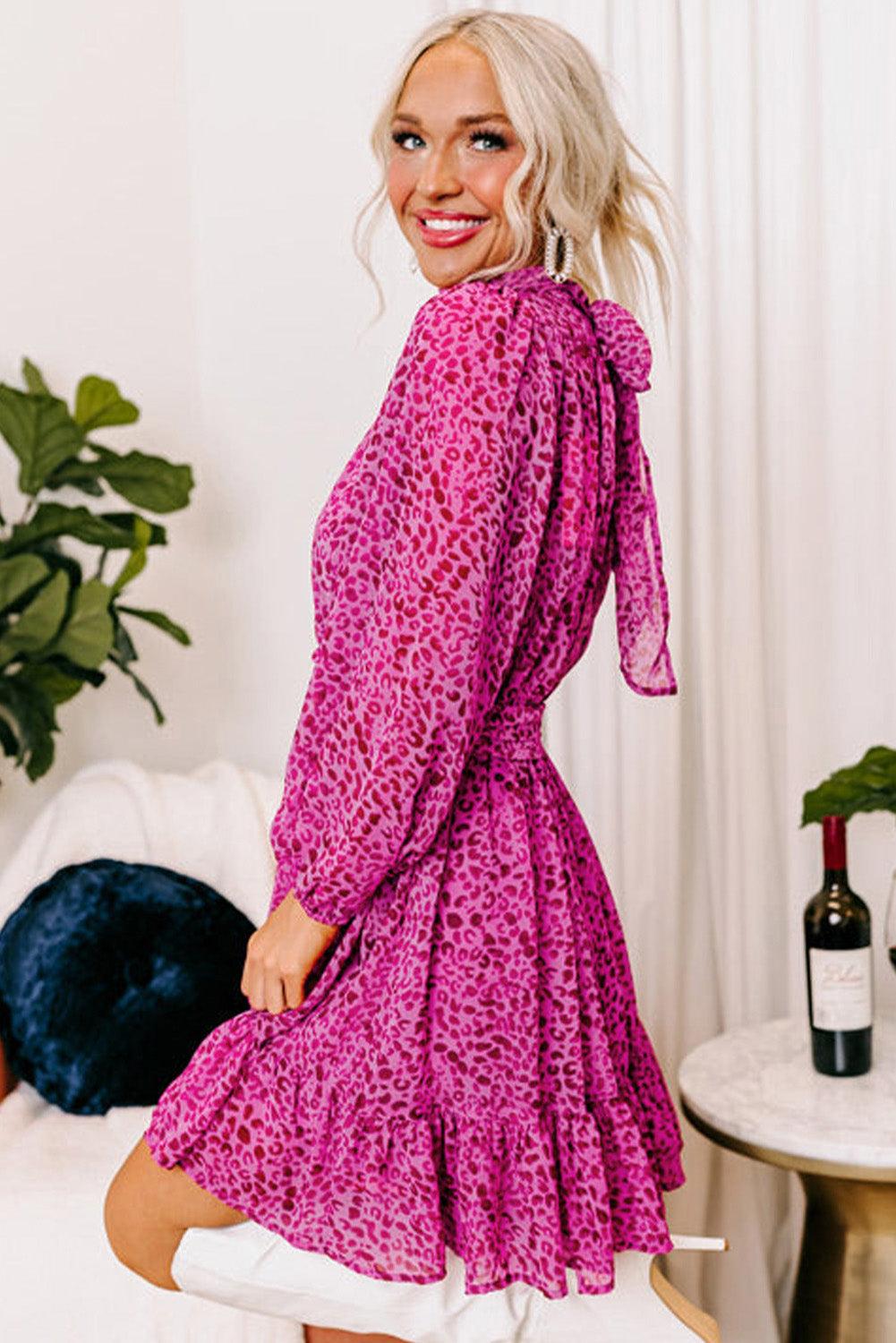 Robe Élégante à Manches Bouffantes pour Femmes
