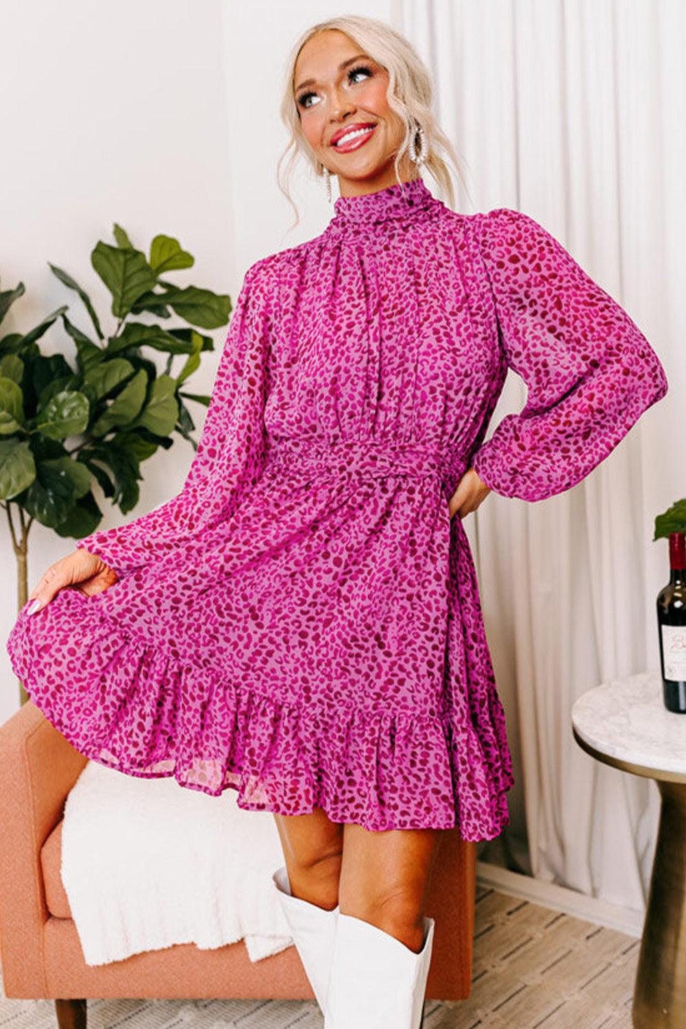 Robe Élégante à Manches Bouffantes pour Femmes