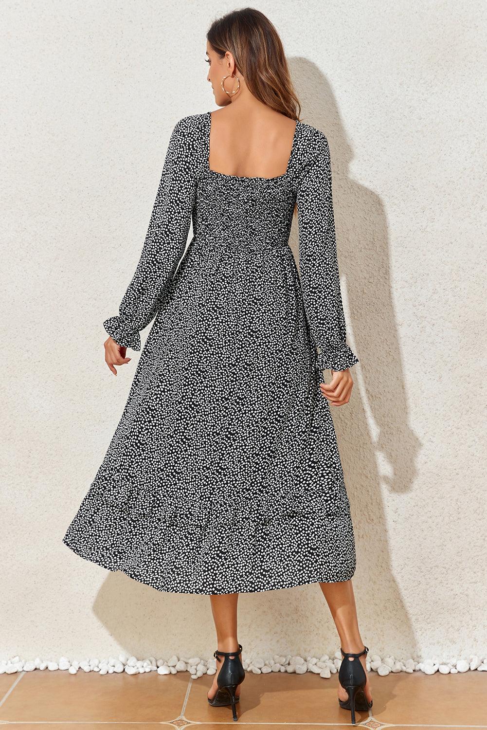 Robe Midi Élégante Imprimé Floral pour Femmes