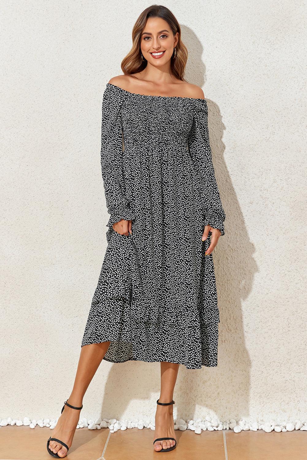 Robe Midi Élégante Imprimé Floral pour Femmes