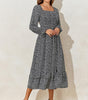 Robe Midi Élégante Imprimé Floral pour Femmes
