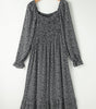 Robe Midi Élégante Imprimé Floral pour Femmes