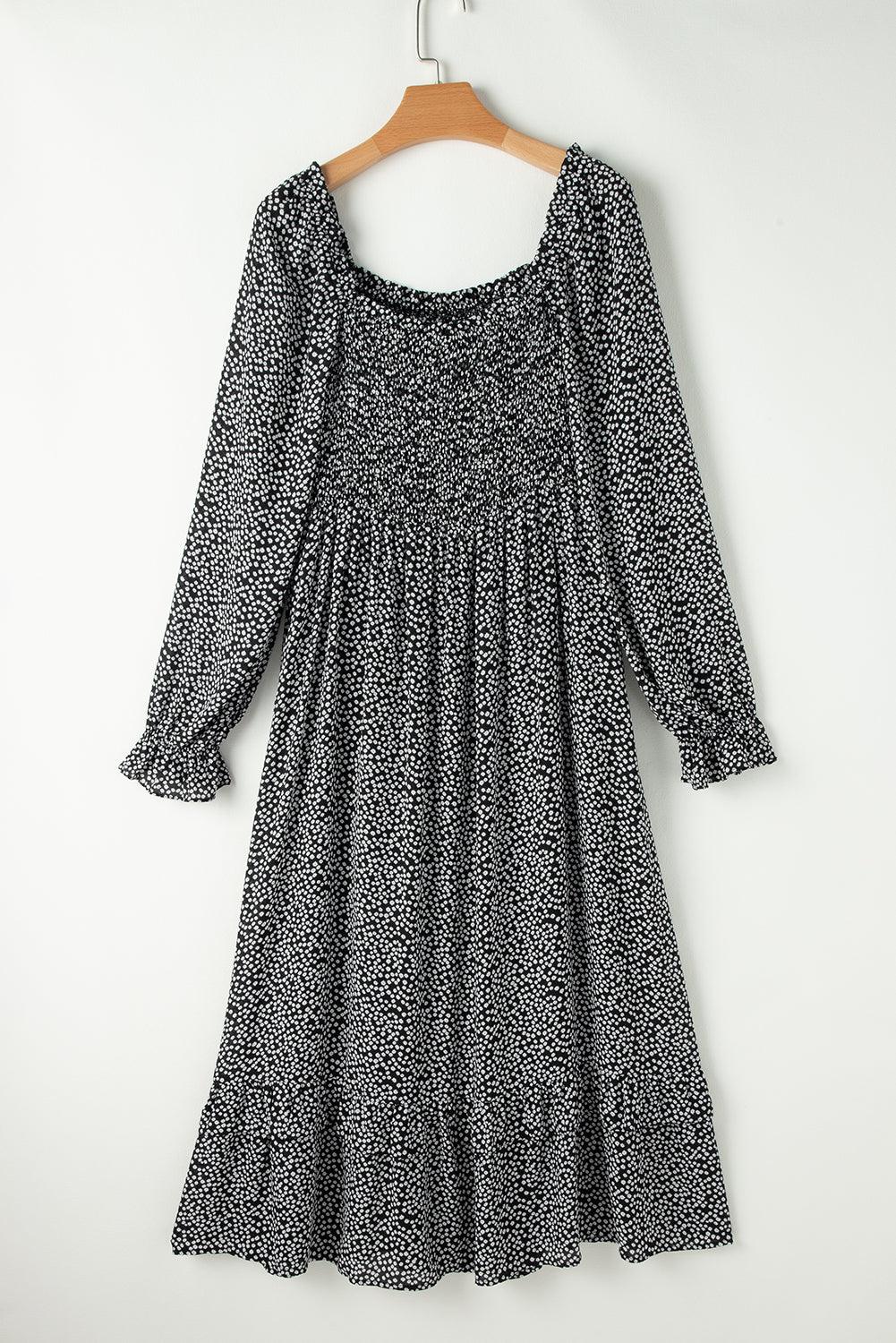 Robe Midi Élégante Imprimé Floral pour Femmes