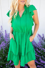 Robe Élégante à Encolure V Fendue pour Femmes