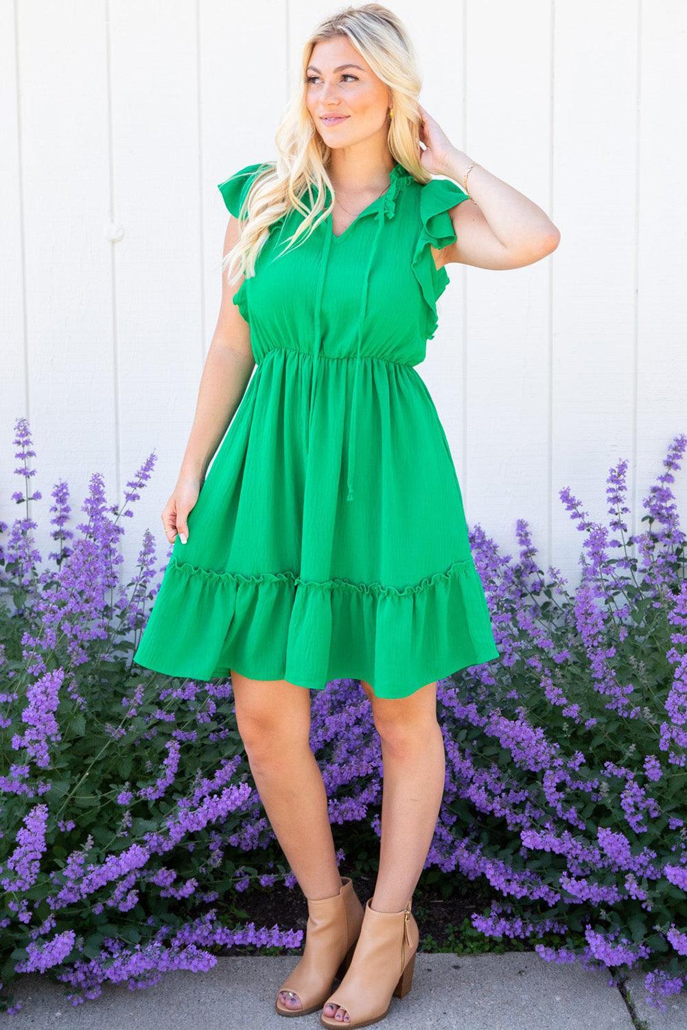 Robe Élégante à Encolure V Fendue pour Femmes