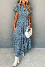 Robe Maxi Élégante à Col V pour Femmes