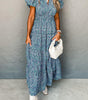 Robe Maxi Élégante à Col V pour Femmes
