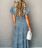 Robe Maxi Élégante à Col V pour Femmes