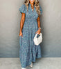Robe Maxi Élégante à Col V pour Femmes