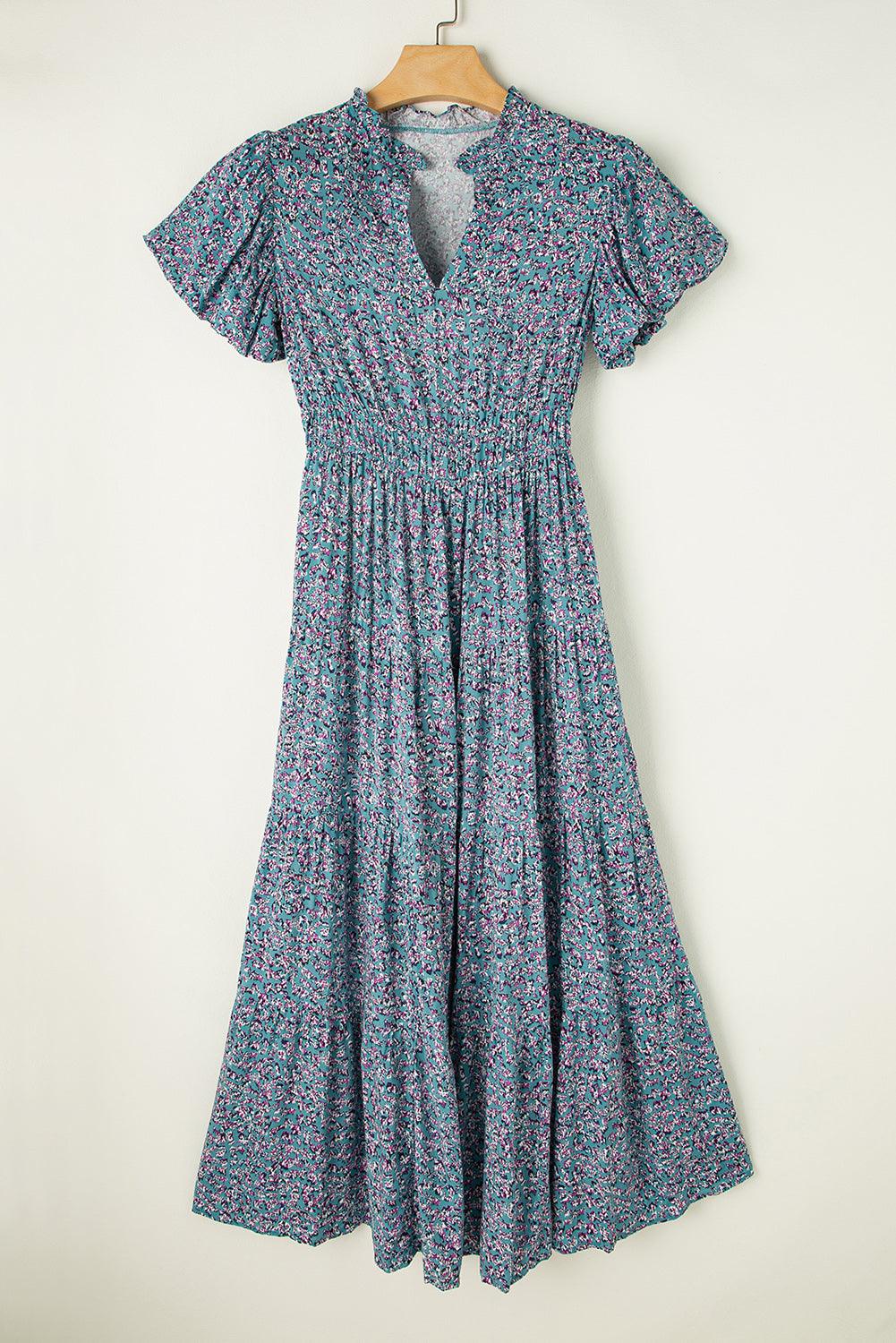 Robe Maxi Élégante à Col V pour Femmes