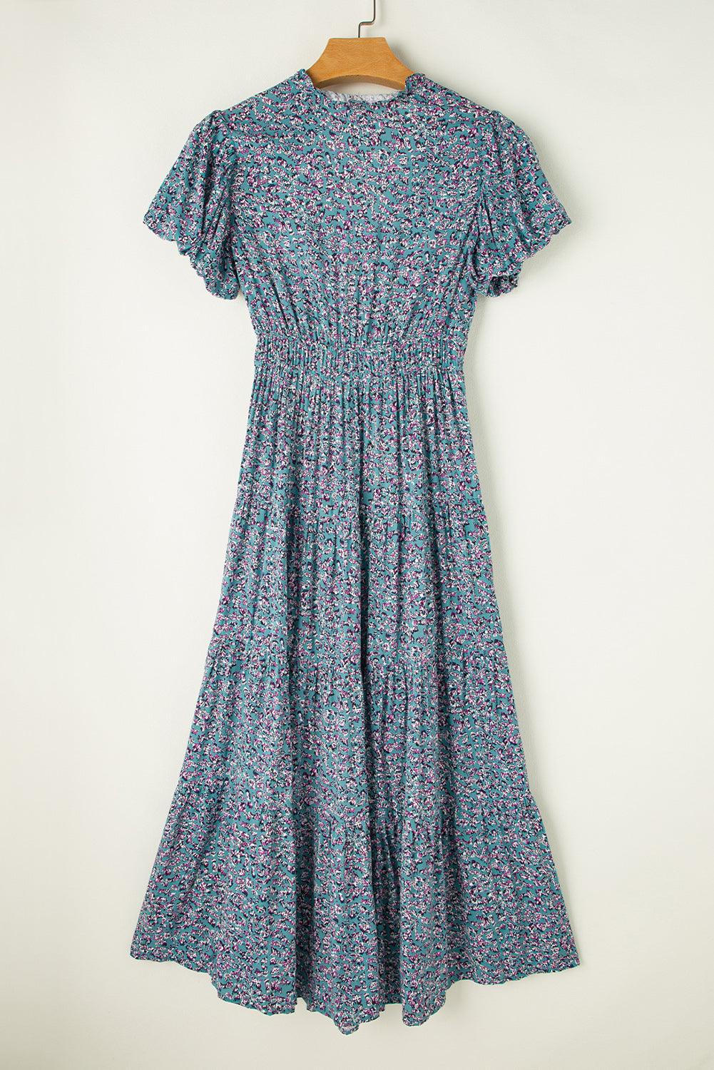 Robe Maxi Élégante à Col V pour Femmes