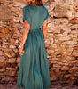 Robe Maxi Élégante à Col en V pour Femmes