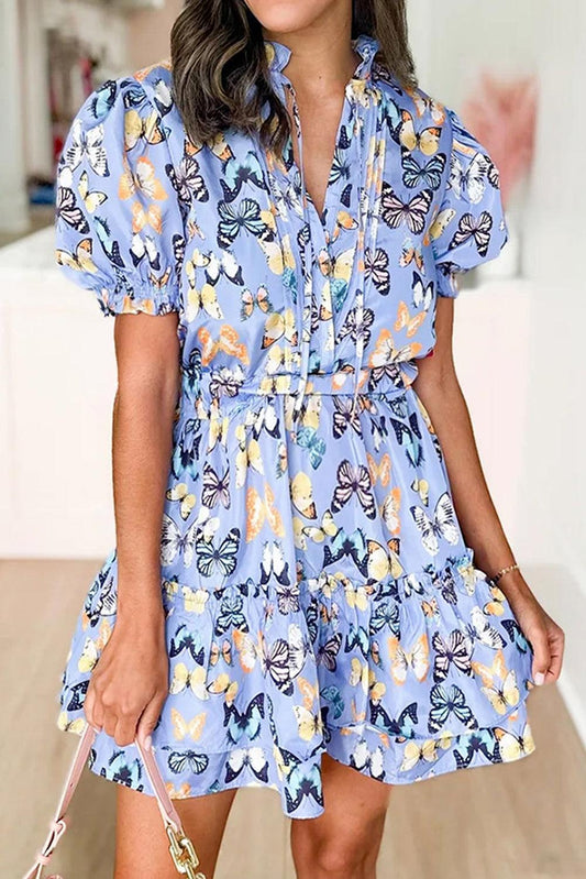Robe Élégante à Imprimé Papillon pour Femmes
