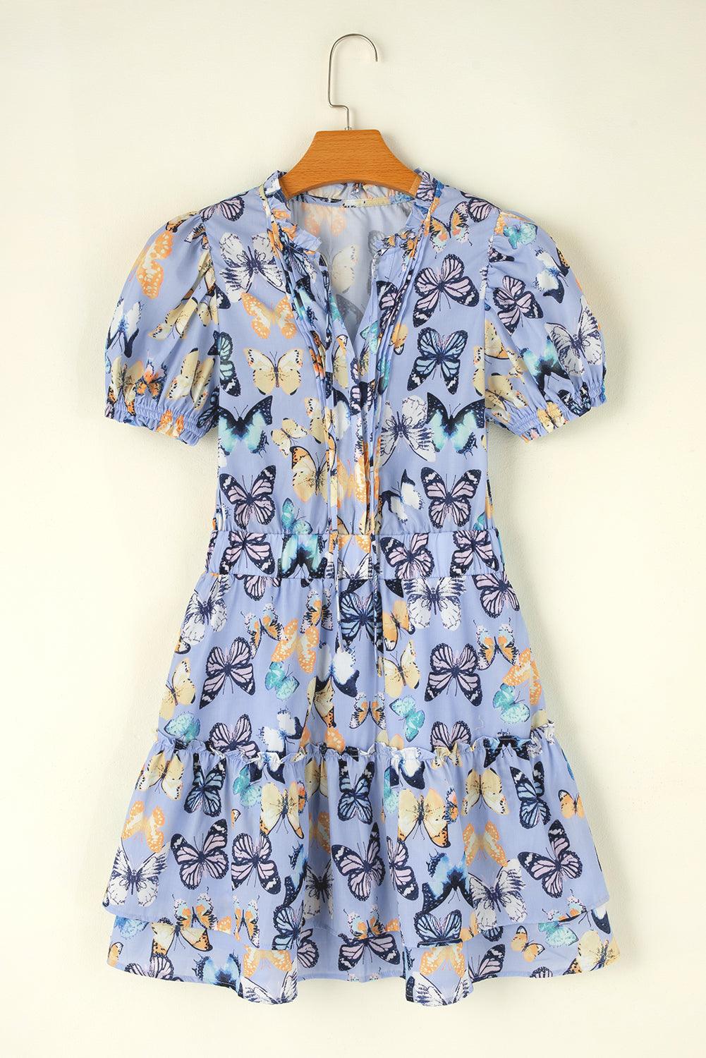 Robe Élégante à Imprimé Papillon pour Femmes