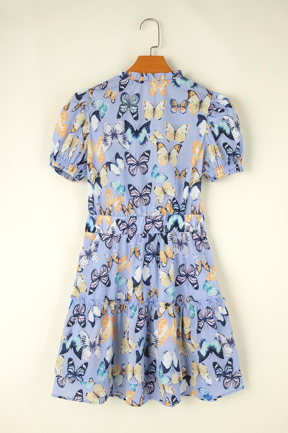 Robe Élégante à Imprimé Papillon pour Femmes