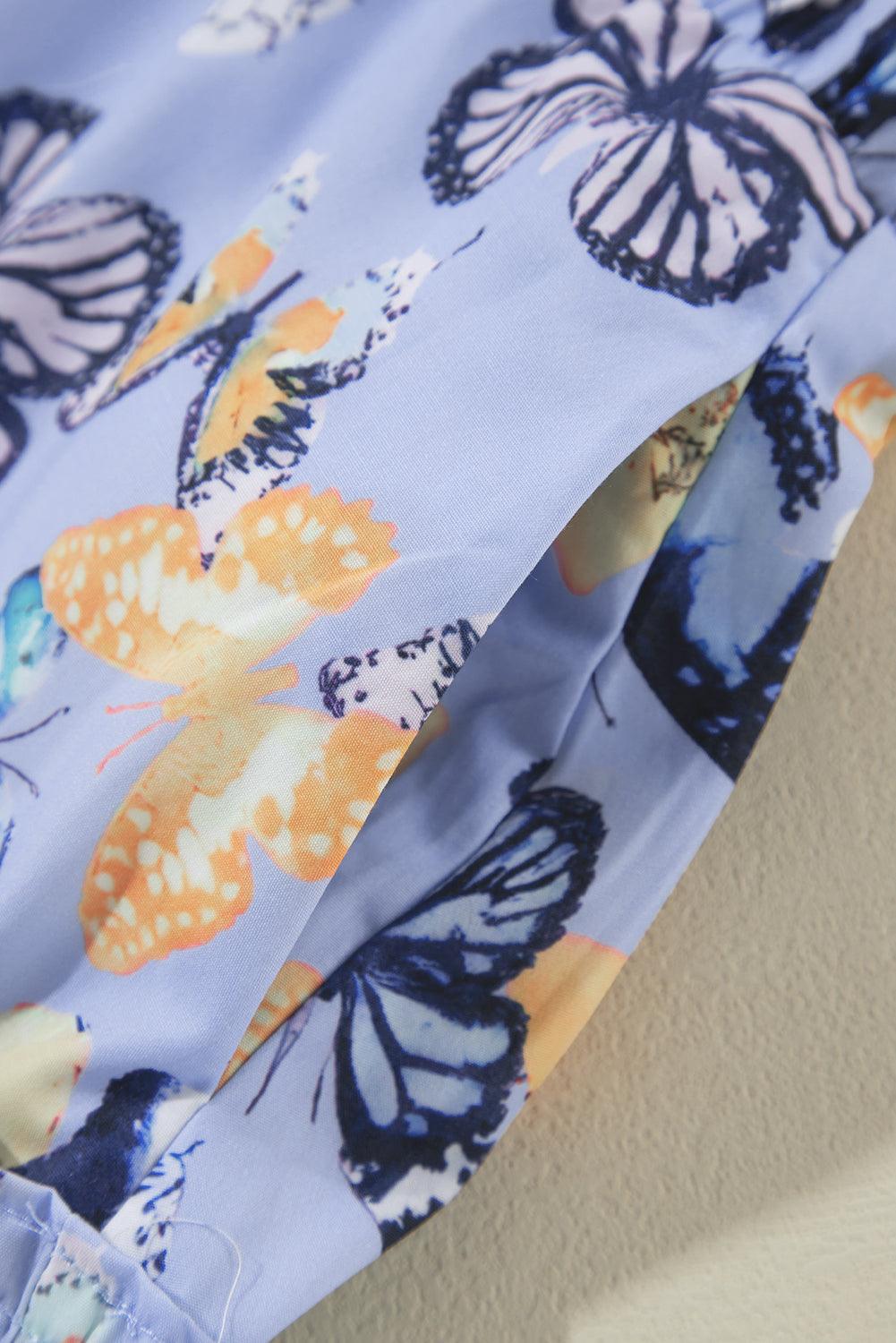 Robe Élégante à Imprimé Papillon pour Femmes