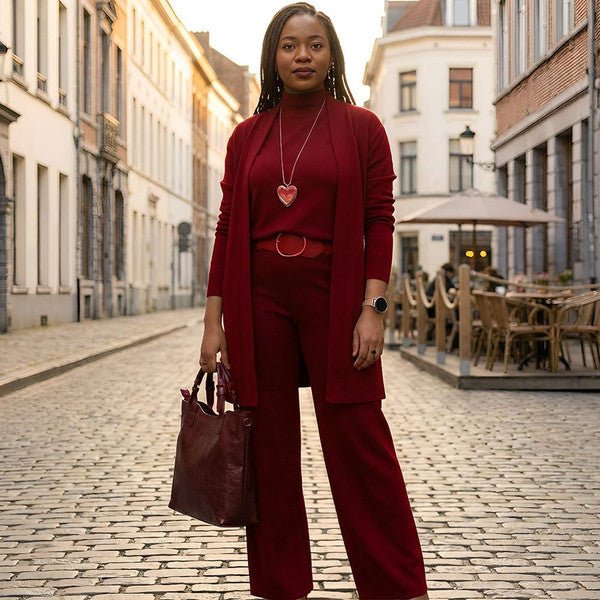 Ensemble 3 Pièces avec Veste Longue pour Femmes - Emilia Lane