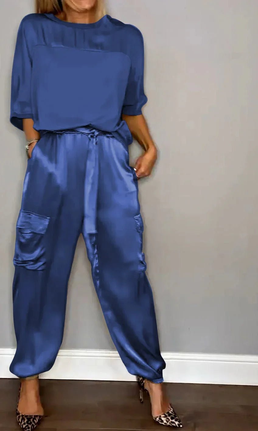Ensemble Deux Pièces en Satin pour Femmes - Emilia Lane