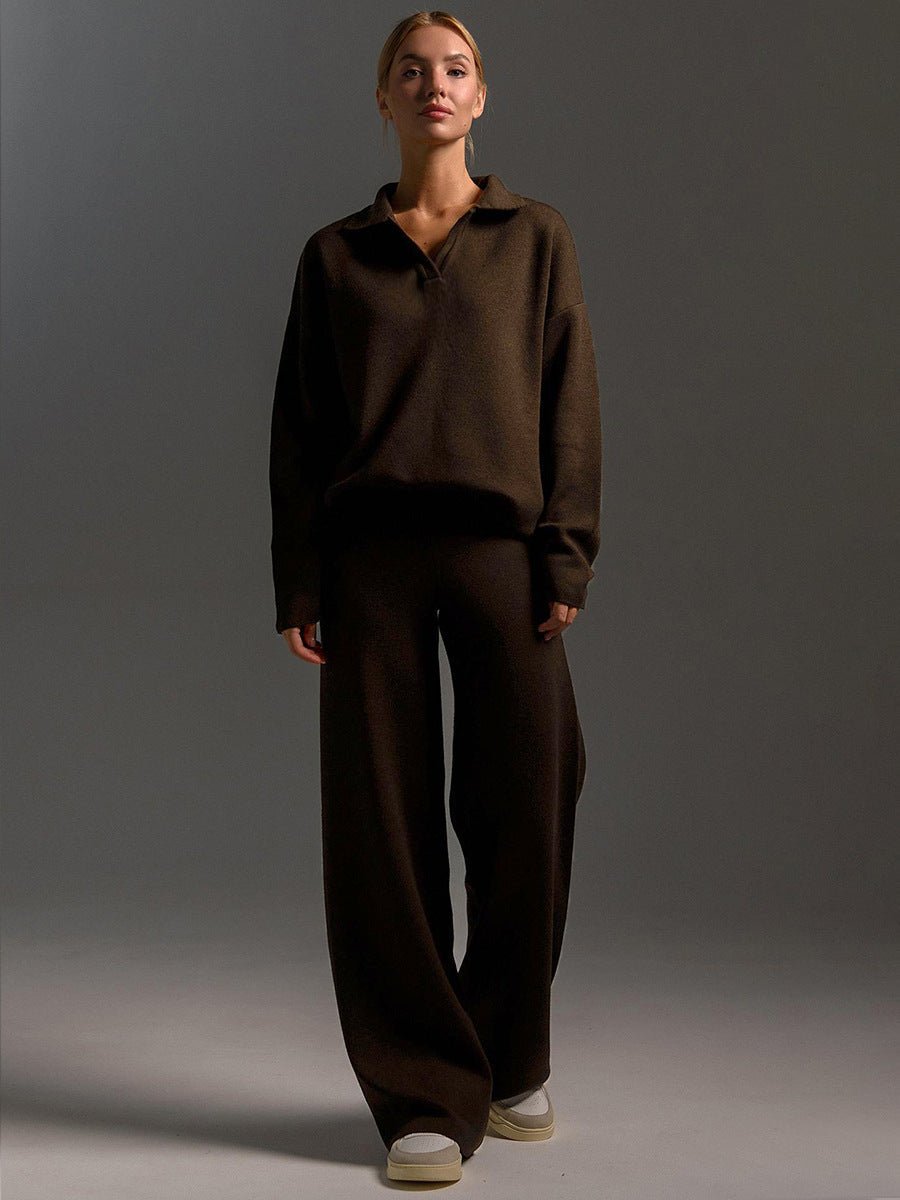 Ensemble Pantalon à Col Polo pour Femmes - Emilia Lane