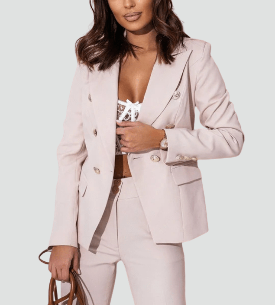 Ensemble Tailleur Double Boutonnage pour Femmes - Emilia Lane