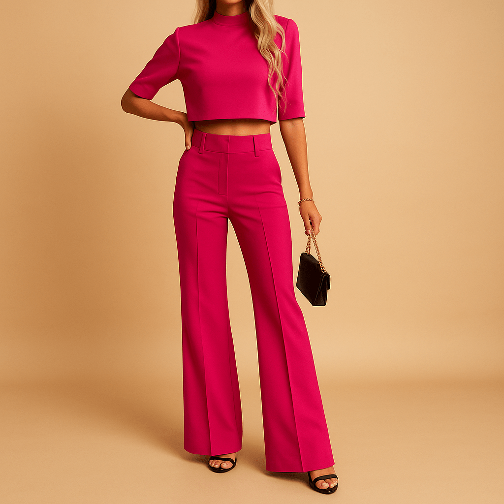 Ensemble Top et Pantalon Tailleur pour Femmes - Emilia Lane