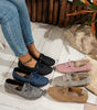 Mocassin Confort à Lacets Décoratifs en Similicuir pour Femme